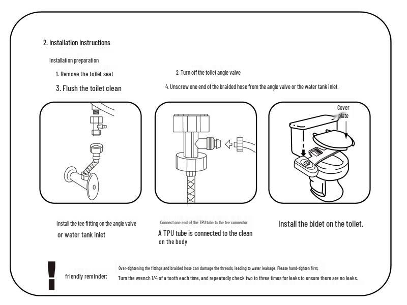 Non-electric Bidet Seat with Dual Spray for Feminine and Buttocks Hygiene