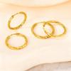 Stainless Steel Square Twist Pattern Earrings - Trendy Unisex Accessory