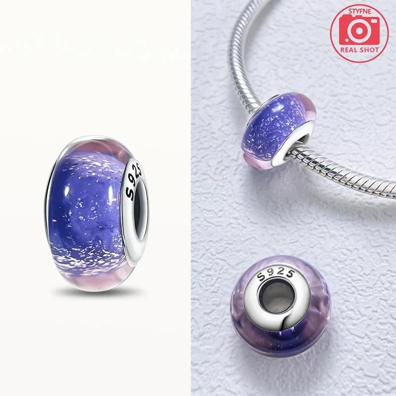 Coppereffervescence Murano Glass Original Colored Beads Fit Original Charm Bracelet Fine Jewelry Diy Giftsfor Women