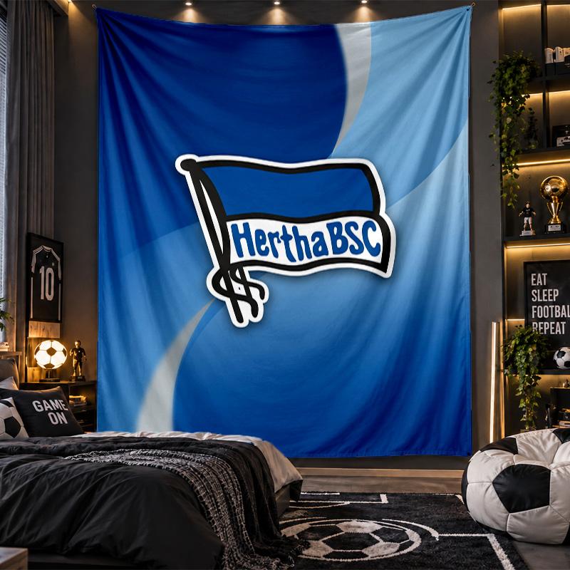 Wandbehang Tapisserie Hertha BSC FC Drucktuch für Wohnzimmer Schlafzimmer Heimdekoration