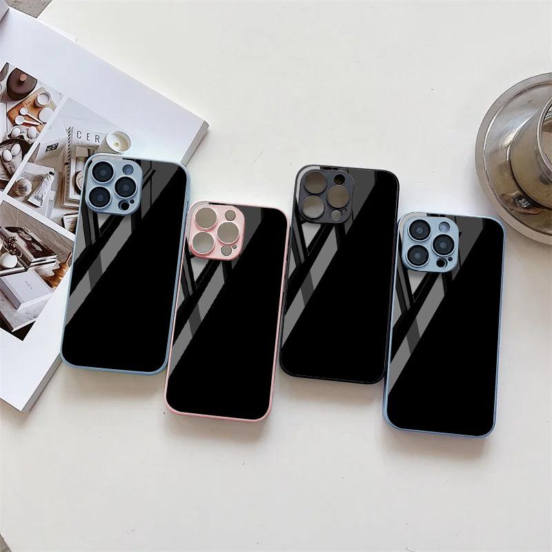 Black for iPhone17 star metallic paint mobile phone protective case 13 fine hole 16/15/14 glass 12 premium simple