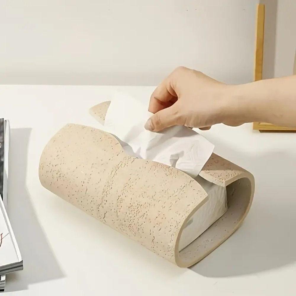 Cave Stone Design Tissue Box Home Decor Napkin Dispenser Creative Napkin Organizer  Modern Home