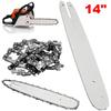 14inch 65Mn Saw Chain Chainsaw Guide Bar Kit 3/8LP Pitch 50DL Chains for Stihl MS170 MS180 MS181 MS190 MS191T MS192T Chainsaw