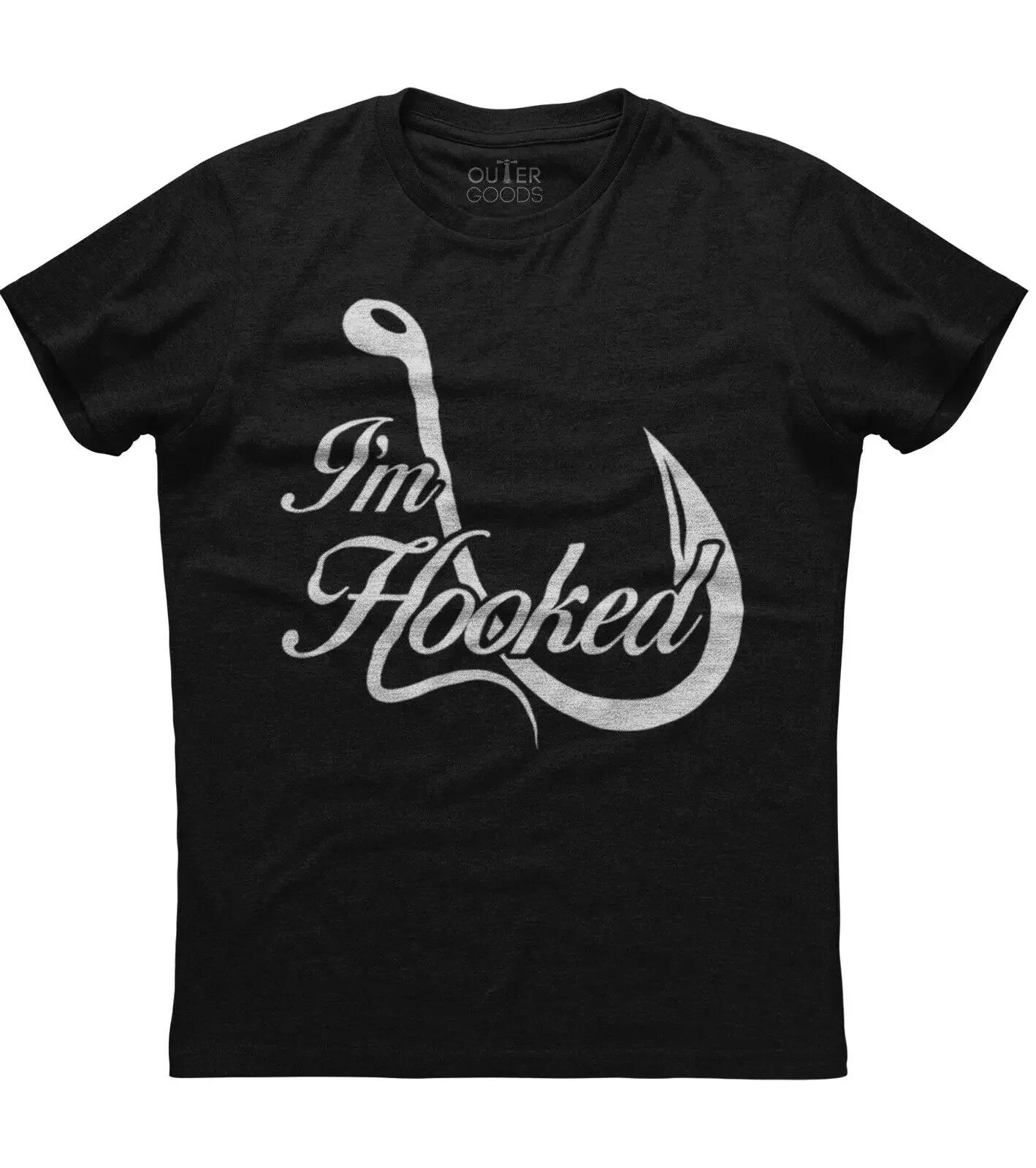 Im Hooked Fishing Style Angler Gift TShirt Summer Cotton ONeck Short Sleeve Mens T Shirt New S3XL S