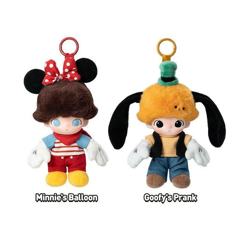 DIMOO WORLD DISNEY Series Plush KeychainPeace Doll Toy Gachapon Sofubi Figure Key Holder Blind Gift Support Activity Pop Mart