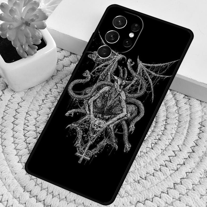 Satanic scary skull TPU Phone Case For Samsung Galaxy note 10 pro S26 S25 S24 S23 S22 Ultra Plus S21 FE S20 Shockproof Cover