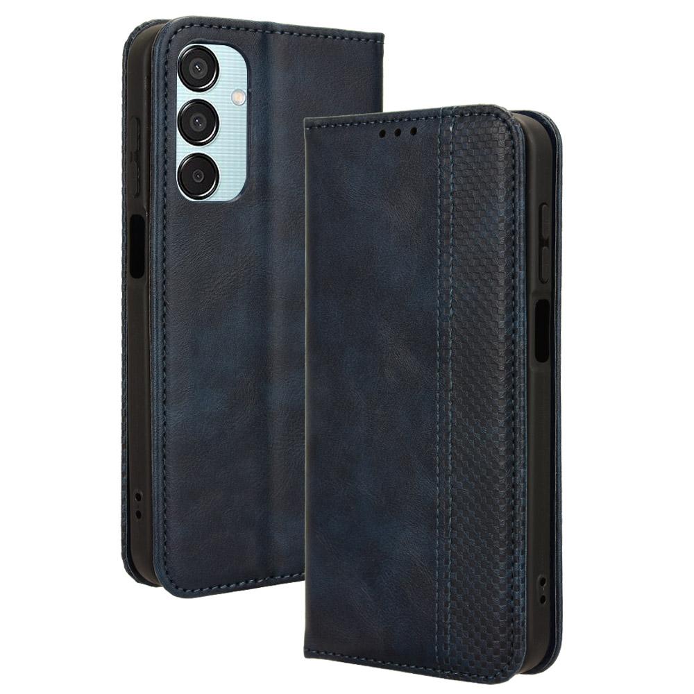 For Samsung Galaxy F15 5G/M15 5G Case Vintage PU Leather Folio Phone Cover with Cash/Card Slots