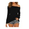 Women's Summer One Neck Casual Sexy Strapless T-shirt