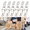 Hook Buckle Hook Silver Stainless Steel Buckle Padlock 90 Degrees Duck-mouth Iron Material Other Car Truck Parts
