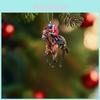 Charming Acrylic Horse Enthusiast Car Hanging Ornament For Home And Christmas Decoration
