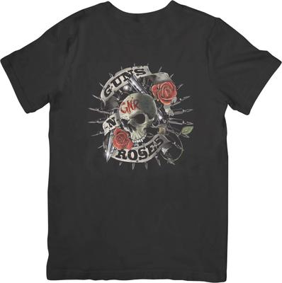 Guns n Roses Musica Vestibilità Unisex per Uomini e Donne Maglietta di Cotone di Qualità Nera