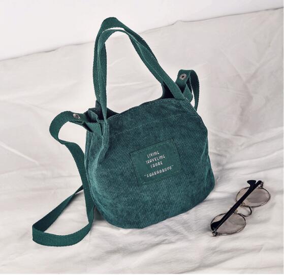 Japan und Südkorea Vintage Cord-Canvas-Damentasche Neuer diagonaler Straddle-Schulterhandtaschen-Trend