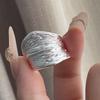 925 Sterling Silver Rings For Women Geometric Fine Jewelry Finger Adjustable Simple Dots Wide Ring For Party Birthday Gift