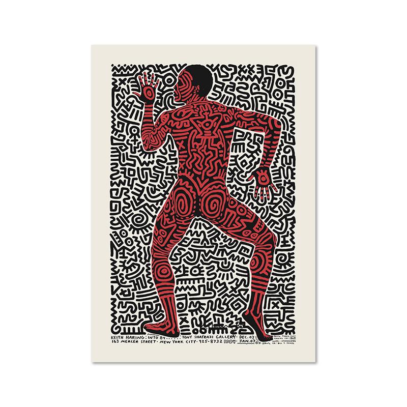 Keith Art Exhibition Poster Vintage Pop Canvas Painting Gallery Wall Art Pictures Pisa Abstract Print Home Decor For Living Room