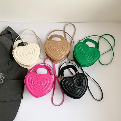Bolsa Transversal de Ombro Único da Moda Cor Sólida Bolsa Linda para Mulher Nova Tendência e Personalizada Bolsa Fofa Bolsa de Amor Bolsa de Mão Bolsa de Axila