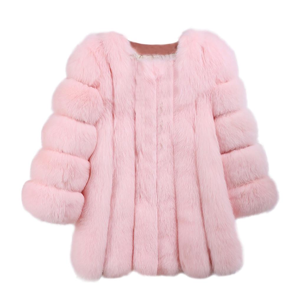 Jacket women's autumn and winter medium and long artificial fur fur coat contrasting color European and American style light luxury furry