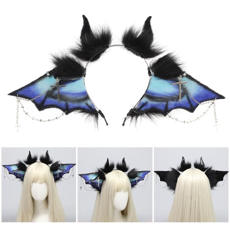 Plüsch Fledermausflügel Haarband Cosplay Kostüm Haarreif für Maskenbälle Party Haarreif Anime Kopfschmuck Rollenspiel Party Zubehör