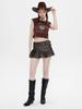PU Leather Pleated Skirt High Waist Female Summer Thin Ultra Short Skirt Y2k Korean Fashion Cute A Word Skirt
