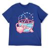 Pride Flag Teacup Cotton Candy Transgender Post Round Neck T-shirt Campaign T-shirts Funny Graphic Humor Graphic Leisure USA Siz