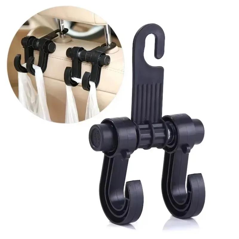 2 Stück Universeller Auto-Sitzrücken-Aufbewahrungshaken Kleinteile-Haken Taschenhalter Multifunktionale Auto-Haken Fahrzeug-Aufbewahrungs-Organizer