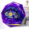 1pc Abstract Eye Art Automatic Opening/closing Umbrella with Auto Open/Close, Windproof, Foldable Sunshade, Perfect Gift for Friends, Durabl