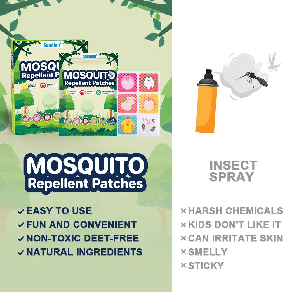 Sumifun 120/240Pcs Children's Cartoon Mosquito Repellent Stickers Harmless Adult Summer Outdoor Essential Anti-mosquito Bites Patches
