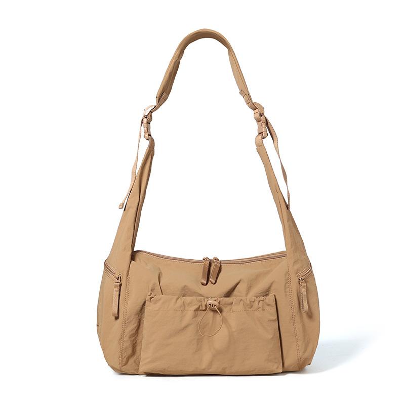 

Водоотталкивающая сумка-кроссбоди большой вместимости, спортивная уличная легкая наплечная сумка жёлтый/бежевый