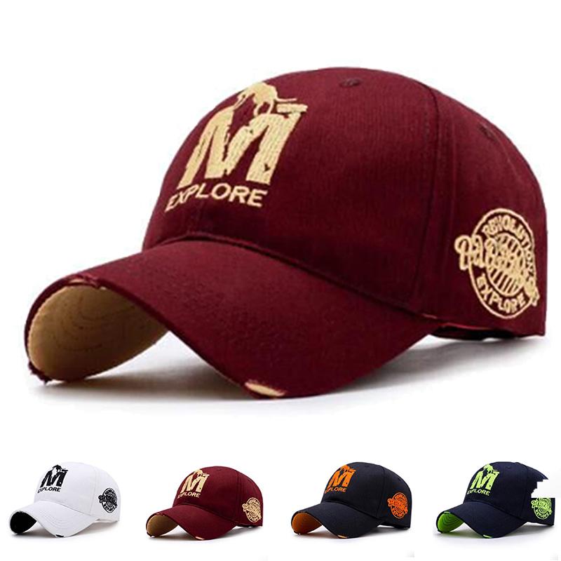 Baseball Stitching Embroidered Wolf M Explore Neutral Gender Women Men For Caps Spring Autumn Outdoor Adjustable Casual Hats Sunscreen Hat Sports