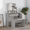 VidaXL Vanity Set Makeup Table Stool Vanity Table Bedroom Furniture Interior Grey 3114150