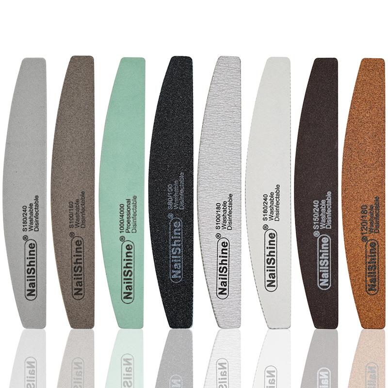 

8 шт. Профессиональная пилка для ногтей 100/180/240 грит Набор пилок для ногтей Лунный стиль Акриловый блок для пилок для ногтей