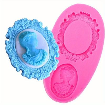 1 stampo in silicone 3D con cornice per sapone, stampo in silicone, stampo per specchio di bellezza
