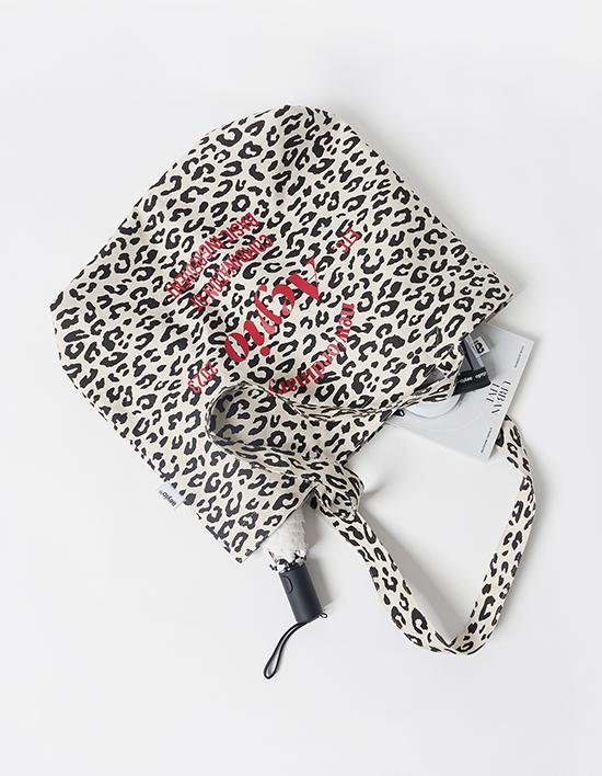 Aeyiostudio (New Color Added) Cotton Shoulder Bag Leopard_Ash3001 (3 Colors)