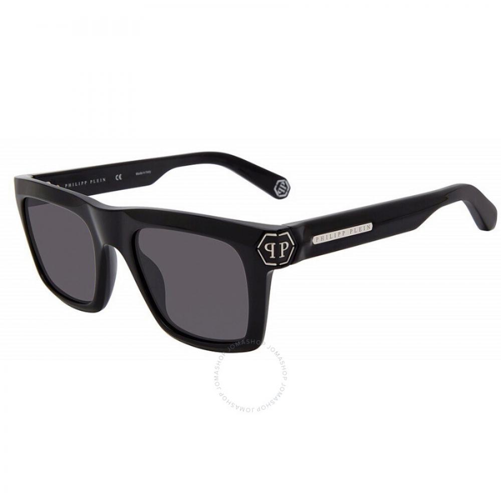 

Philipp Plein Dark Grey Square Men s Sunglasses SPP043M 0700 52