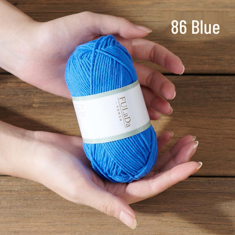 Baby 4-fädig gekämmte Milchbaumwollgarnknäuel zum Handstricken & Häkeln - DIY Puppe, Pullover, Schal Materialpaket