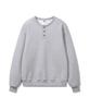 ALVINCLO [Fleece-Lined] Basic 3-Button Henley Neck Sweatshirt Mar669 (3 Colors)