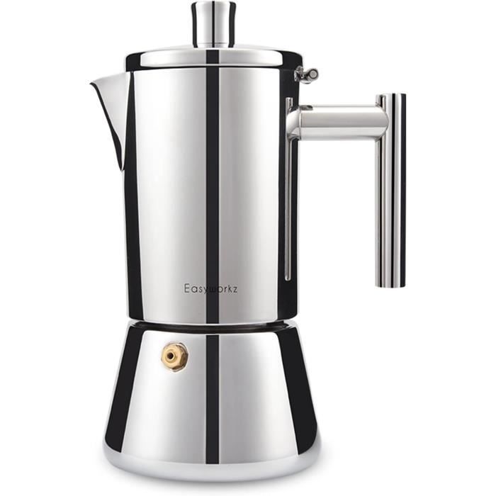 Cafetière italienne - GENERIC - Diego - Acier inoxydable - 200ml - 2 à 4 tasses