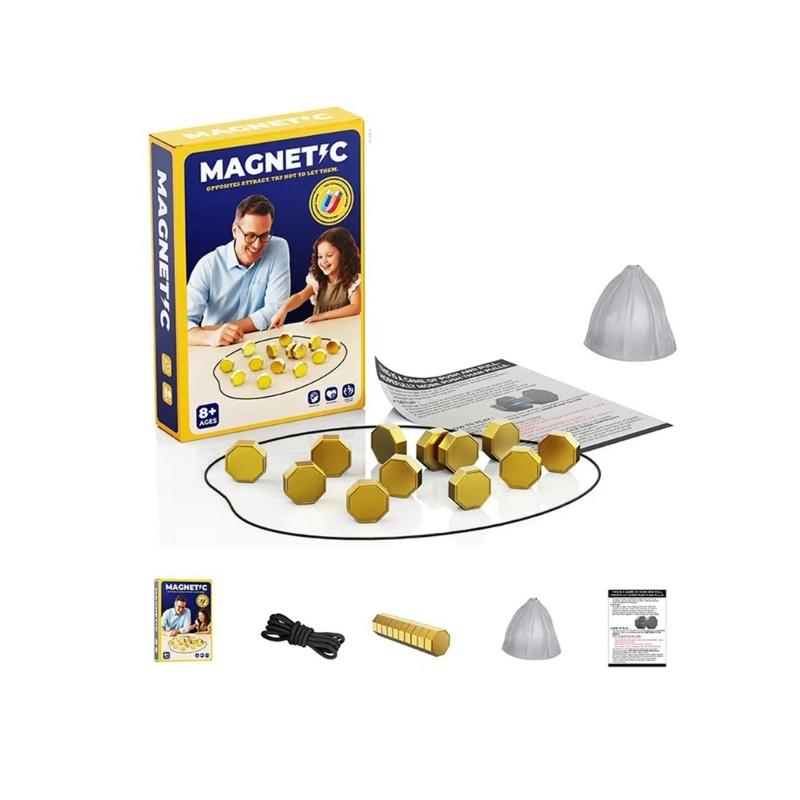 Magnetic Chess Game, Magnetic Chess Set with Pieces, String, Magnetic Chess Strategy Game, Portable Intellectual Battle & Strategy Board Game, for
