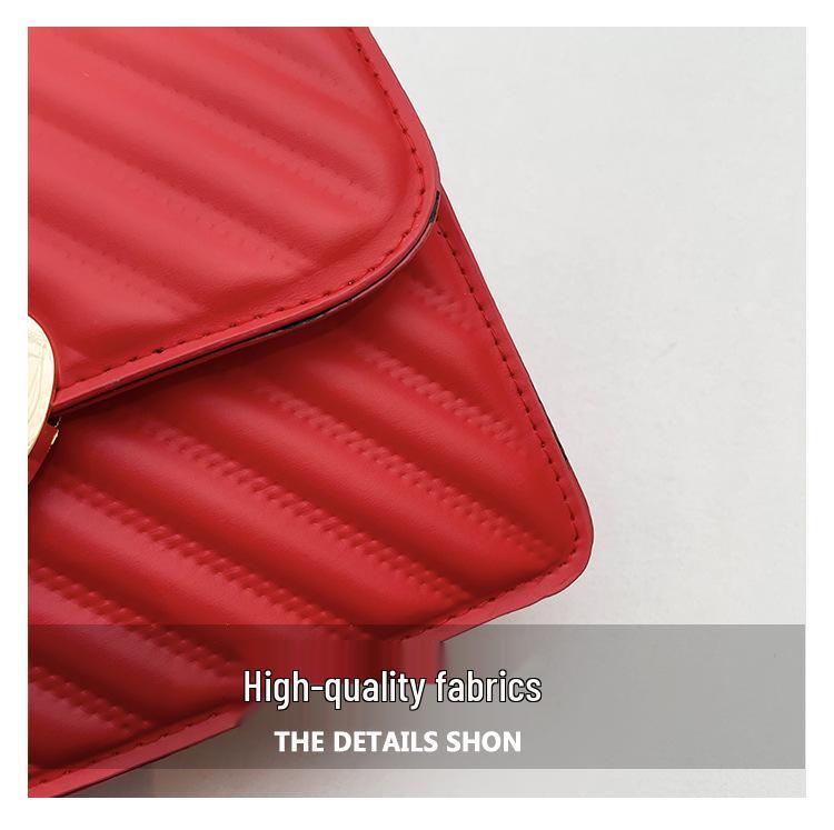 Delikatna plisowana torebka w stylu koreańskim: Wiosna 2024 Wszechstronna Mała Kwadratowa Torebka Matka-Dziecko