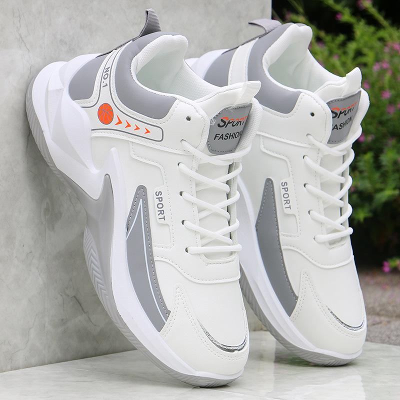 

Мужские спортивные кроссовки с высоким верхом, с водонепроницаемой кожаной поверхностью, баскетбольные кроссовки, модные кроссовки для скейтборда с высоким коэффициентом трения 42