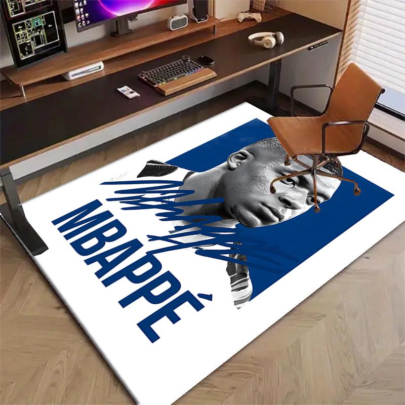 1pc Mbappe6 Design Printed Area Rug Carpet for Bedroom Living Room Home Decor Rugs Mat Non Slip Mat Rug for Bedside
