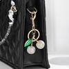 Sparkling 3D Cherry Charm Keychain Accessory Fashionable Fruit Shape Key Rings Portable Bag Decoration for Women