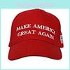 Red Trump Donald Cotton Baseball Cap With Embroidered Lettering Election Events