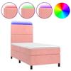 VidaXL Sommier à Lattes de Lit avec Matelas et LED, Lit Rembourré, Lit Simple, Lit Adulte de Chambre à Coucher Intérieur, 3136052