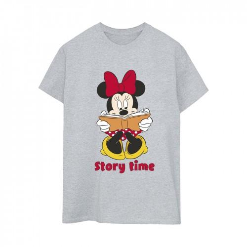Disney Womens/Ladies Minnie Mouse Story Time Cotton Boyfriend T-Shirt