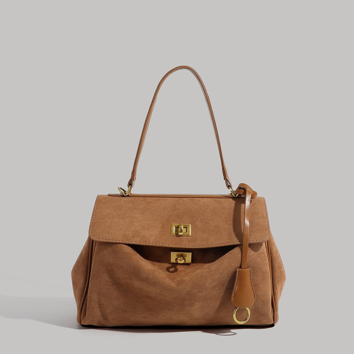 New Large Capacity Niche Commuting Design Retro Handheld Versatile Single Shoulder Diagonal Cross Bag Wholesale