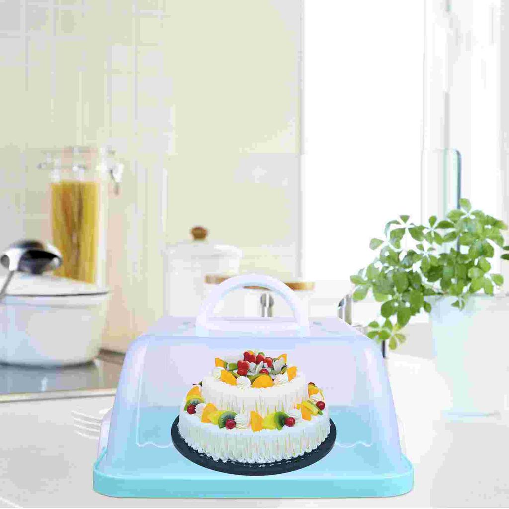 Portable Cake Box Organizer with Lid Cupcake Carrier Holder Baking Dish Container Plastic Packaging Boxes Travel
