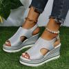 Fashion Summer Women's Sandals Fashion Wedge Platform Sandalias Fish Mouth High Heeled Sandals for Women Open Toe Sandals Sandalia Mujer