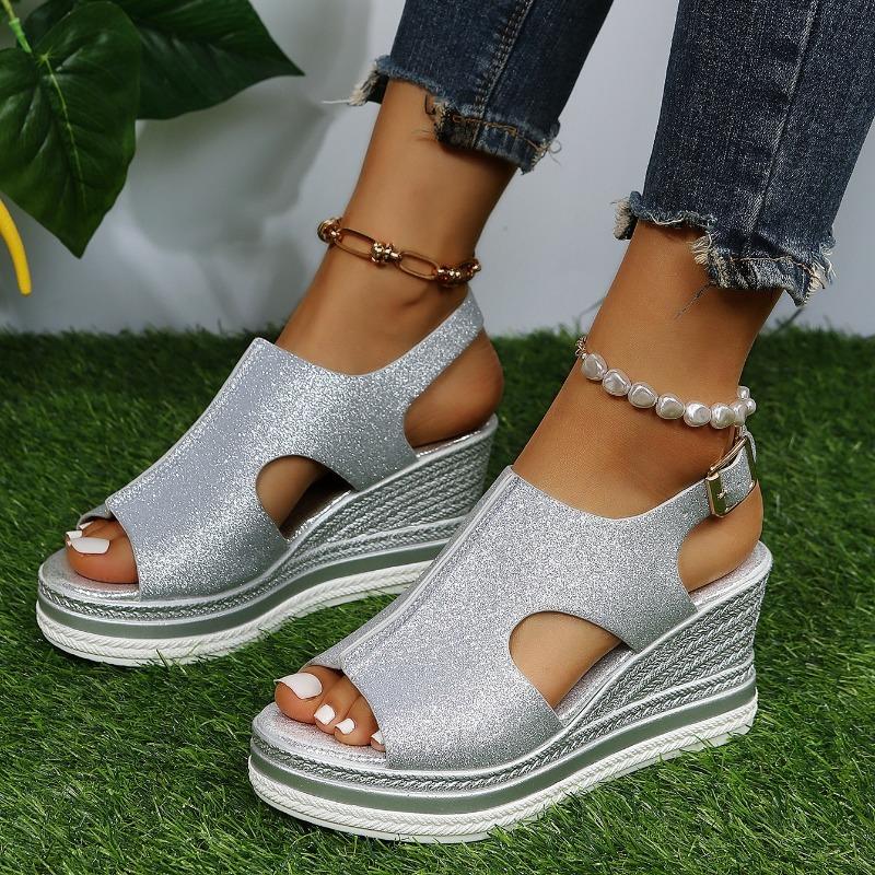 Fashion Summer Women's Sandals Fashion Wedge Platform Sandalias Fish Mouth High Heeled Sandals for Women Open Toe Sandals Sandalia Mujer