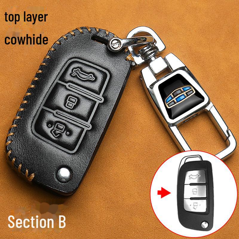 Leather Car Key Cover for Geely Models: Xingyue L, Xingrui, Binyue, Boyue L, Haoyue Pro, Dihao GS (24 Models)