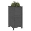 Plant Pot Gray 40x40x78 cm Solid Pine Wood